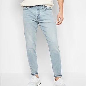 NWT Express skinny light wash stretch jeans 38x36 men’s never worn Excellent con